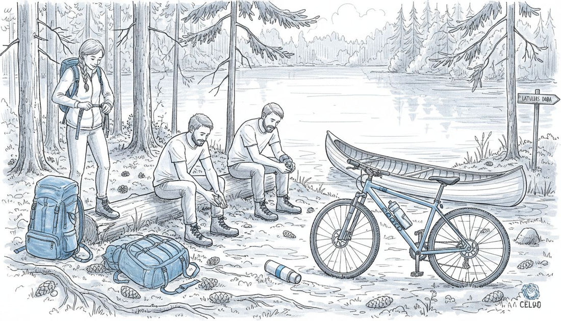 Draugu kompānija gatavojas piedzīvojumam dabā