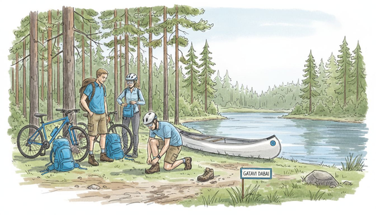 Draugu kompānija gatavojas piedzīvojumiem brīvā dabā Latvijā