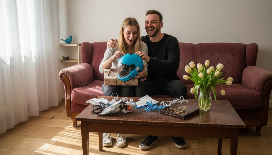 Mīļā pāra Valentīndienas vakaru mājīgā viesistabā piepilda smiekli, kad abi pārsteidz viens otru ar neparastām dāvanām.