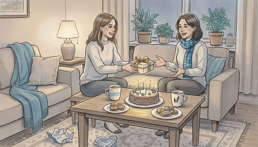 Dāvanu apmaiņa vārda dienas svinībās ģimenes lokā