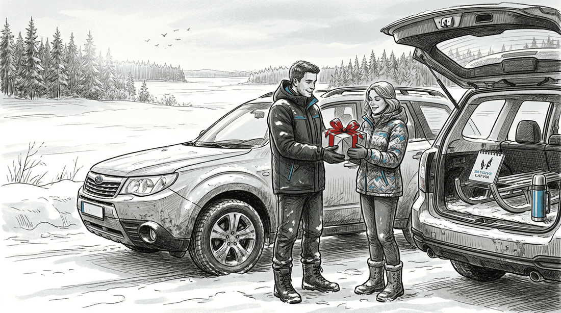 Pāris Latvijā pārsteidz viens otru ar ziemas piedzīvojumu dāvanu