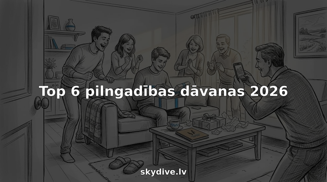 Jauns cilvēks ģimenes un draugu lokā ar smaidu vēro, kā tiek atvērta dāvana.