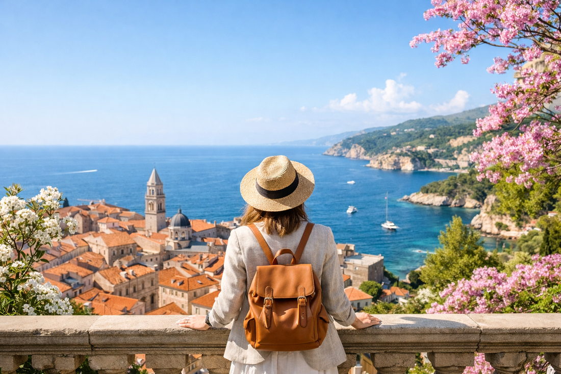 woman watching beautiful city