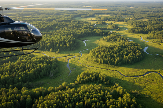 Helikoptera tūre Latvijā: maršruti, cenas un gaisa piedzīvojumi