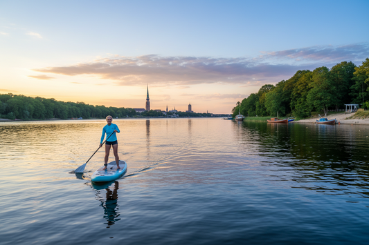 SUP noma Rīgā un Jūrmalā: kur braukt, cenas un maršruti 2026
