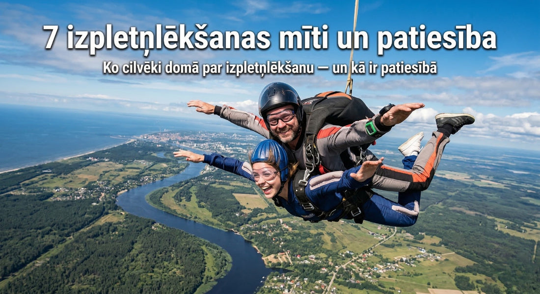 7 izpletņlēkšanas mīti un to patiesās atbildes iesācējiem